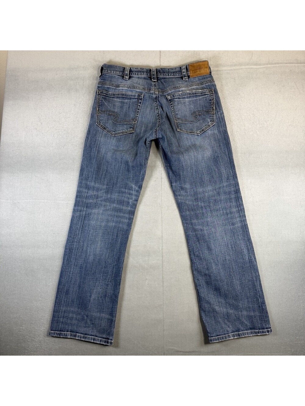 Silver Jeans Gordie Mens 32x32 Blue Bootcut Medium Wash Western Stretch Denim - Picture 3 of 8